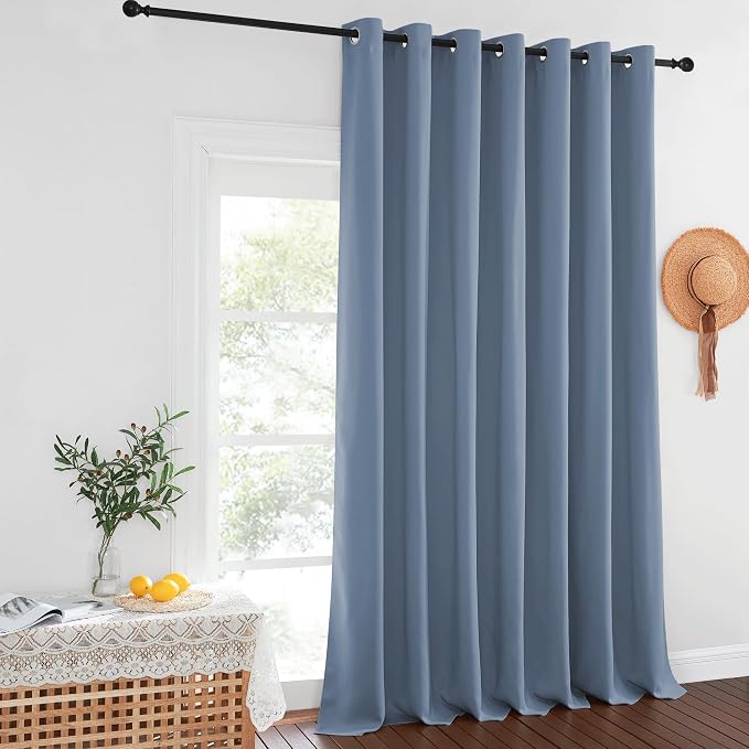 NICETOWN Blackout Curtains for Sliding Glass Door Room Divider Noise Reduce by NICETOWN