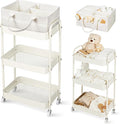 Baby Diaper Caddy, 3 Tier Rolling Cart by Fortella