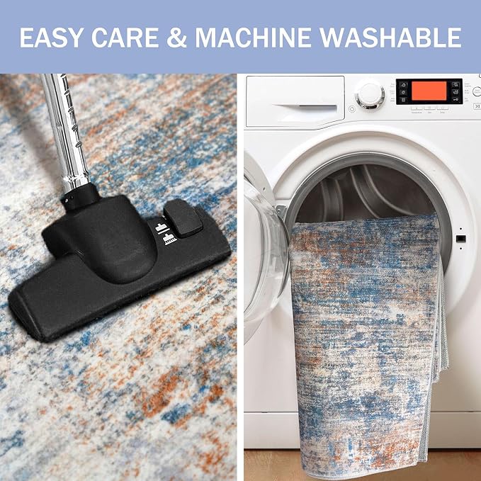 Abstract Area Rug 3x4 Ft Washable Rugs - Image 4