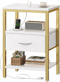 SUPERJARE Nightstand with Charging Station, USB-C Port, Bedside Table | Night by SUPERJARE