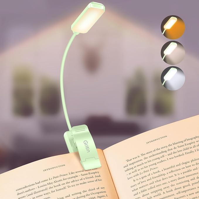 Gritin 9 LED Rechargeable Book Light by Gritin