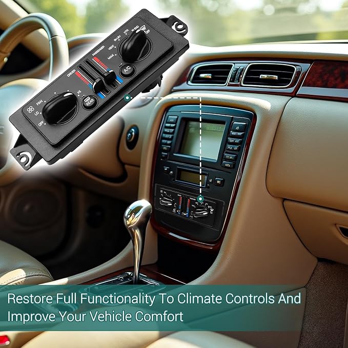 599-199 AC Climate Control Module Compatible with 2000-2005 Buick Century 3.1L/2000-2004 Buick Regal 3.8L Air Temperature Control Panel, A/C Heater Conditioning Switch Unit OEM: 10308120 10447470