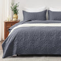 EXQ Home Quilt Set Full Queen Size Mandala Bluish Grey Bedspread | Bedding Set by EXQHomeTexitleCoLtd
