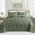 BEDIFANY Quilts King Size, Reversible Lightweight Boho Bedspread | Geometry by BEDIFANY