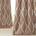 NICETOWN Blackout Curtains for Bedroom, Foil Printed Wave Lines Energy Saving by NICETOWN