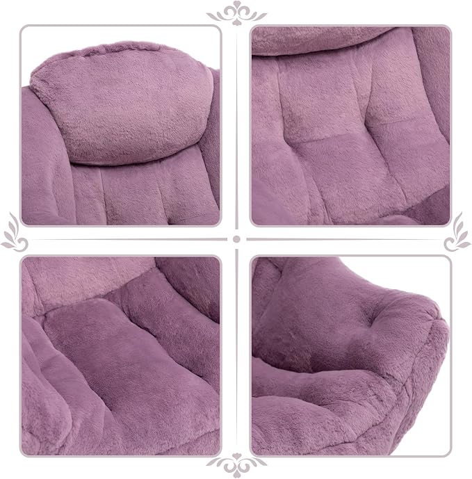 HollyHOME Lazy Chair with Foldable Ottoman, Accent Comfy Lounge Armchair and - Image 5