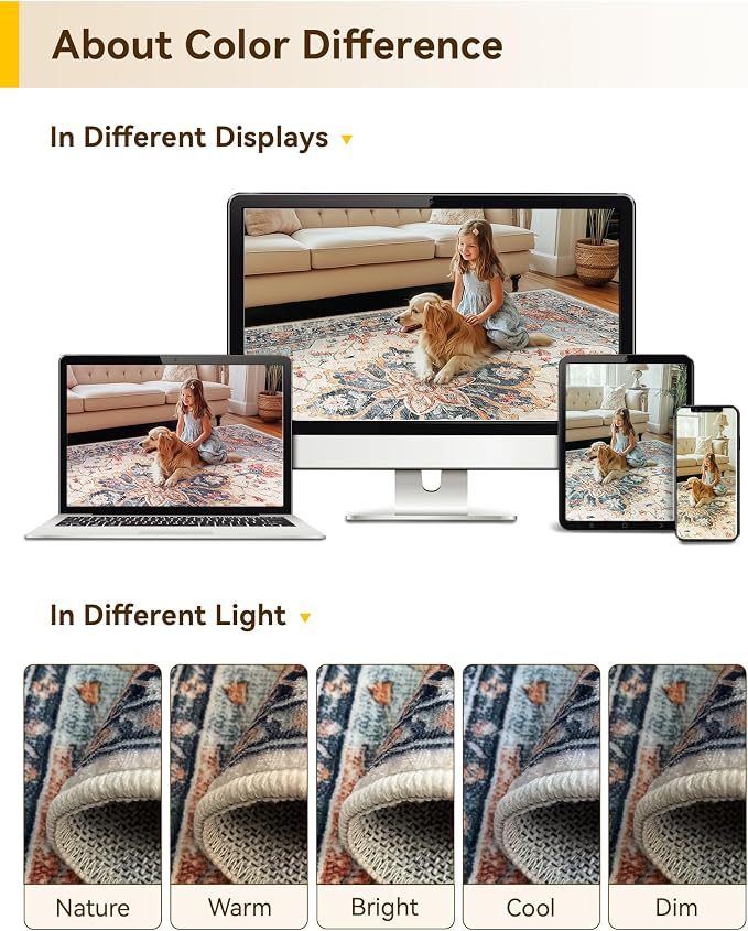 RELEANY Washable Area Rug, Runner 3'x12', Water Repellent, Pet Friendly - Image 7