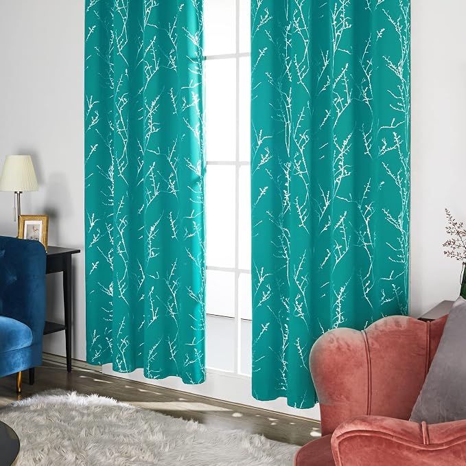 Deconovo Living Room Curtains 63 Inches Long, Thermal Insulated, Room Darkening - Image 4