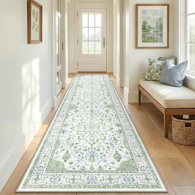 RELEANY Washable Area Rug, Runner 2'6"x8', Water Repellent, Pet Friendly by RELEANY