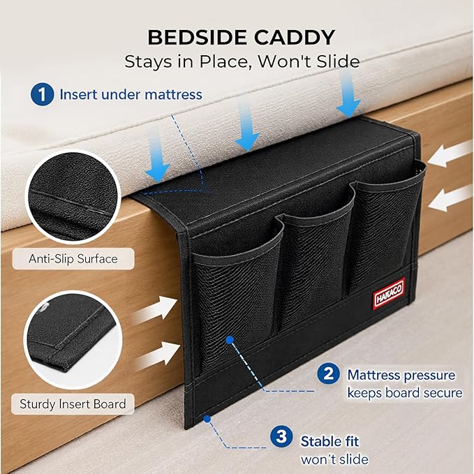 HAKACC Bedside Caddy, Remote Holder - Image 3