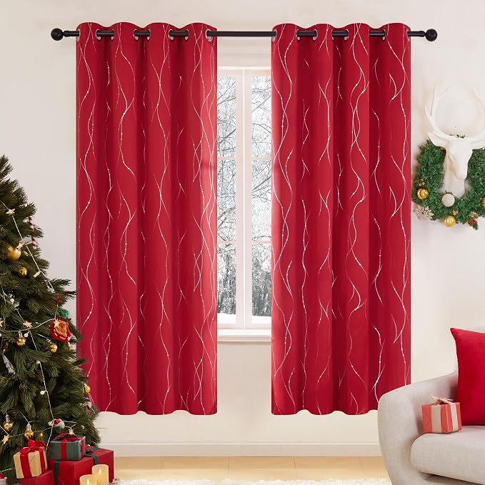 Deconovo Living Room Curtains 72 Inches Long, Thermal Insulated, Room Darkening by Unknown