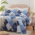 Full/Queen Size Quilt Set 3 Pieces Lightweight Reversible Bedspread-90''x98'' by LEAONME