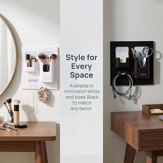 Bedside Shelf with Strong Sticky Gel, Wall Mount Organizer Holder - Image 5