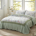California King Size Quilt Set 3-Piece Lightweight Bedspread Coverlet by LEAONME