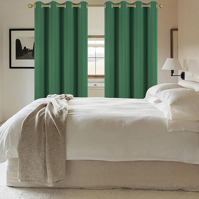 Diraysid Green Grommet Blackout Curtains - Image 5