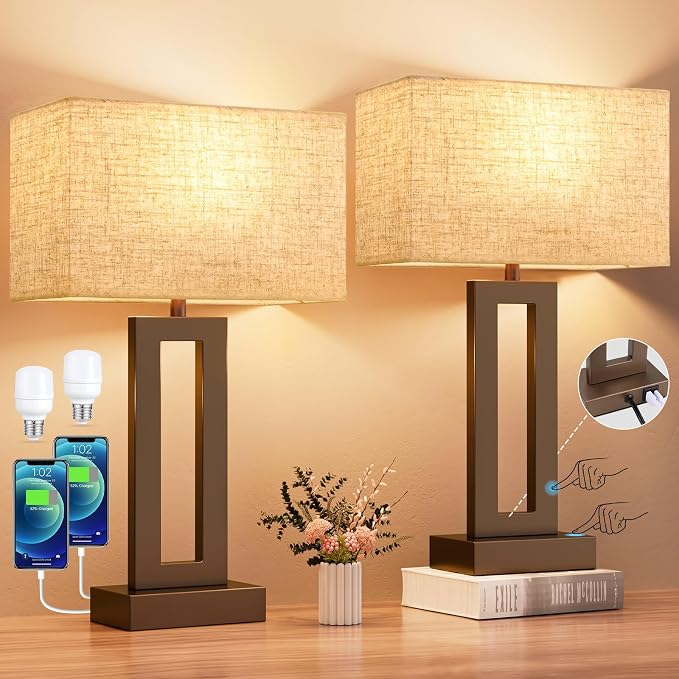 Seealle Bedroom Lamps for Night Stands - Image 2