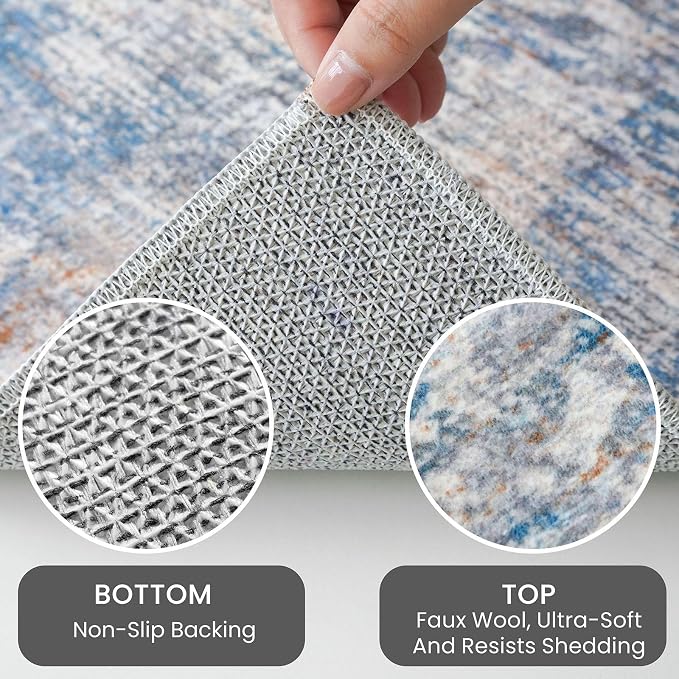 Abstract Area Rug 4x5 Ft Washable Rugs - Image 5