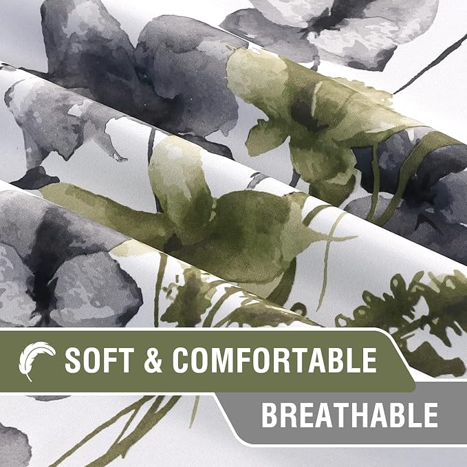 H.VERSAILTEX 100% Blackout Curtains 84 inch Length 2 Panels Set Cattleya Floral - Image 8