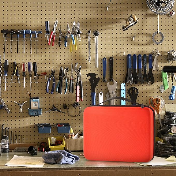 Battery Organizer Case, 150+ Batteries Storage Holder Container with Tester. Garage Organization Box for AA AAA 9V C D Lithium 3V LR44 CR2016 CR1632 CR2032 CR2025 (Not Includes Battery Pack) -Red