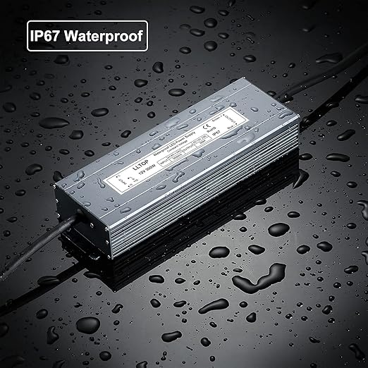 LLTOP LED Driver 300 Watts Waterproof IP67 Power Supply 90-130V AC to 12V DC 25A Low Voltage Transformer Converter Power Adapter for Indoor Outdoor LED Lights
