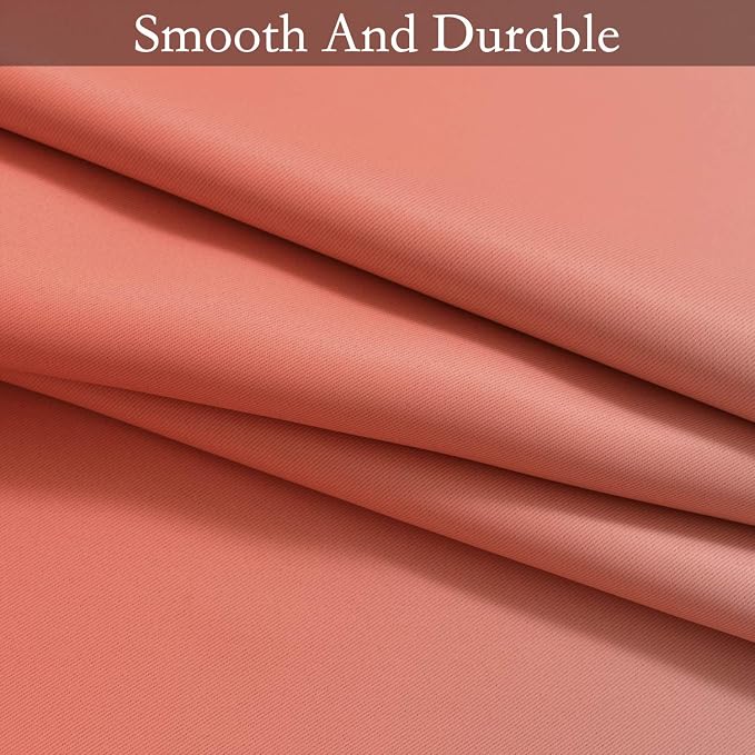 SimpleHome Ombre Coral to Grey White Curtains - Image 7