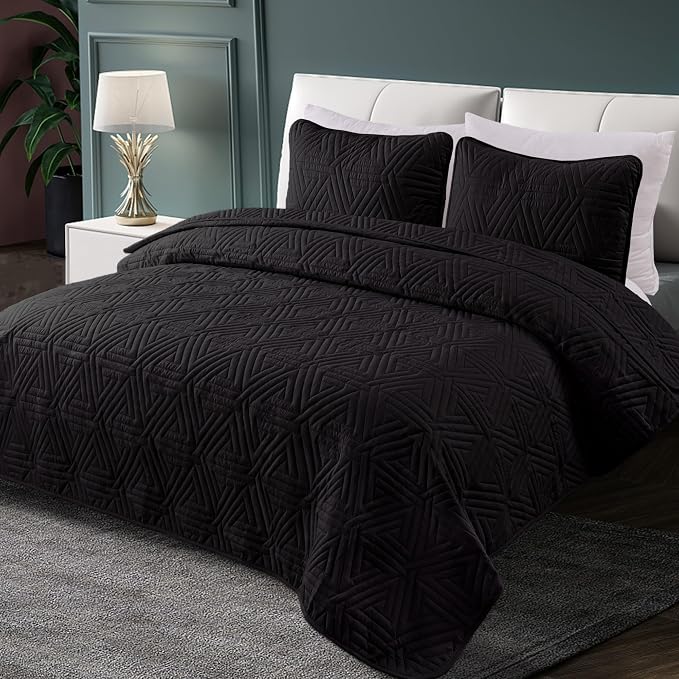 Whale Flotilla Soft Geometric Cal King Quilt Set - Image 2