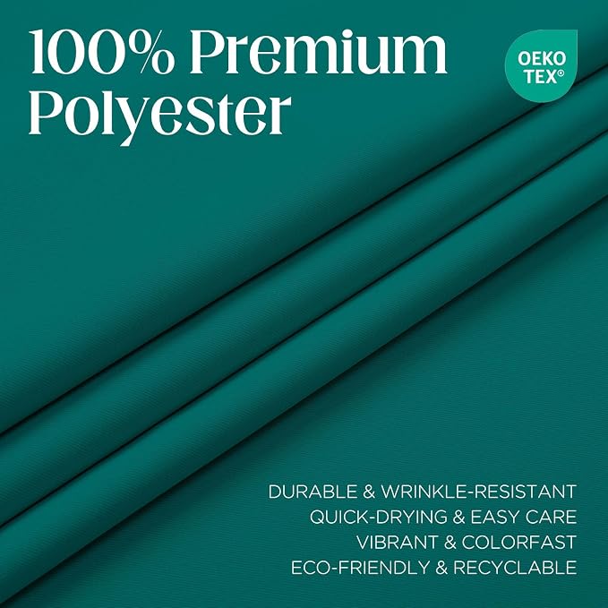 CUCRAF Turquoise Blackout Curtains 96 inch Length 2 Panels Set, Room Darkening - Image 3