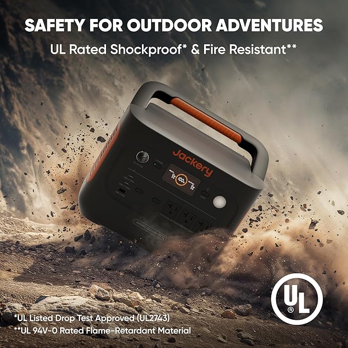 Jackery Explorer 1000 v2 Portable Power Station,1070Wh LiFePO4 Battery,1500W AC/100W USB-C Output, 1 Hr Fast Charge, Solar Generator for Camping,Emergency, RV, Off-Grid Living(AC Cable Included)