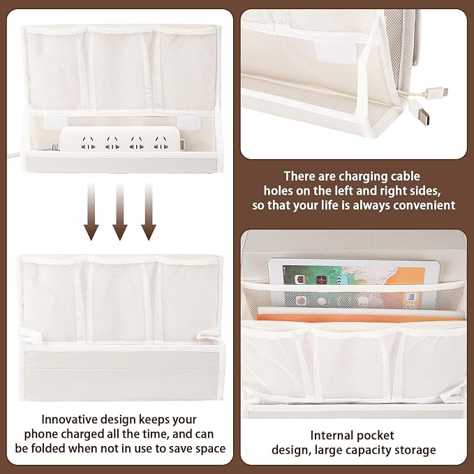 Bedside Caddy Organizer for Dorm Bed Rails - Image 6