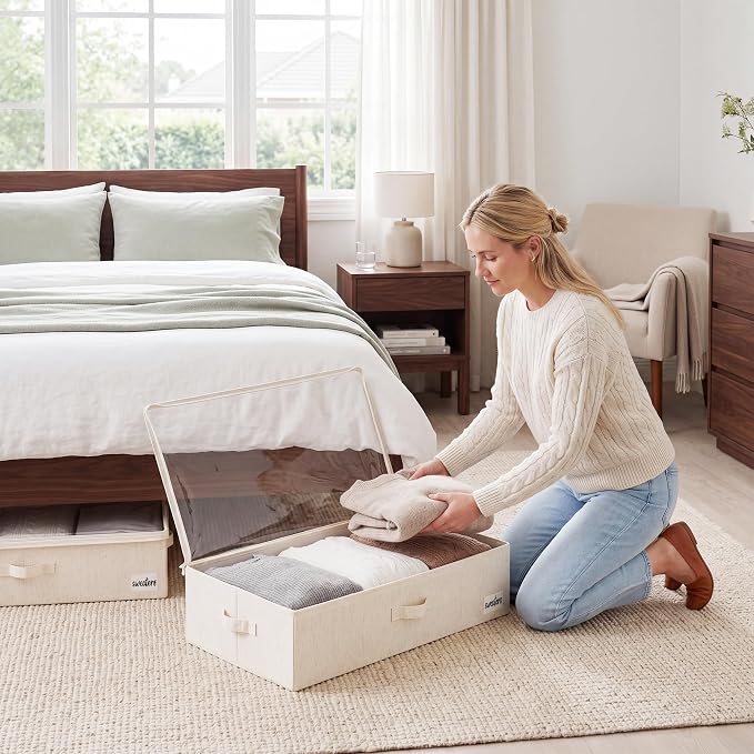 StorageWorks 5 Inch Low Profile Under Bed Storage Containers - Image 8