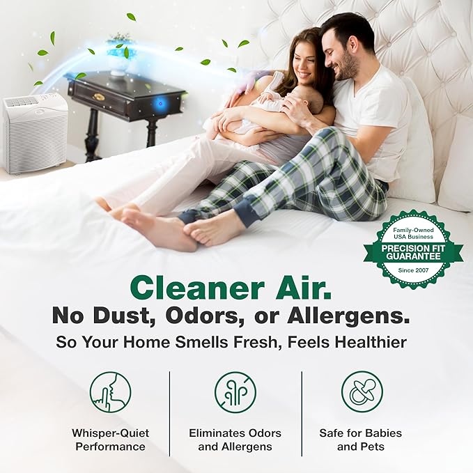 Crucial Air Purifier 2 Filters – Compatible with Hunter® Brand Filter Part # 30931 – Models 30201, 30212, 301213, 30240, 30241, 30251, 30378, 30379, 30380, 30381, 30382, 30383 – (2 Pack)