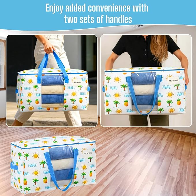 VENO Moving Bags, Wide Open Top, Tropical Island, 6 Pack | Moving boxes - Image 5