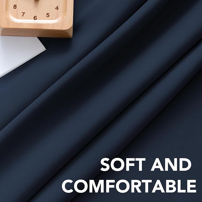 H.VERSAILTEX Back Tab Navy Blackout Curtains 90 Inch Long - Image 5