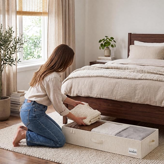 StorageWorks 6 Inch Low Profile Under Bed Storage Containers - Image 8