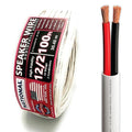 NATIONAL Wire&Cable - 12/2 Audiophile Speaker Wire (100 Feet) 12AWG Gauge - Made in USA - in Wall Audio Speaker Wire Cable/CL Rated/ETL Listed / 2 Conductors - OFC Oxygen-Free Copper, White 100ft