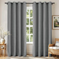 Joydeco Blackout Curtains 90 Inches Long 2 Panels Burg, Room Darkening Curtains by JOYDECO