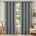 Joydeco Blackout Curtains 84 Inches Long 2 Panels Burg, Room Darkening Curtains by JOYDECO