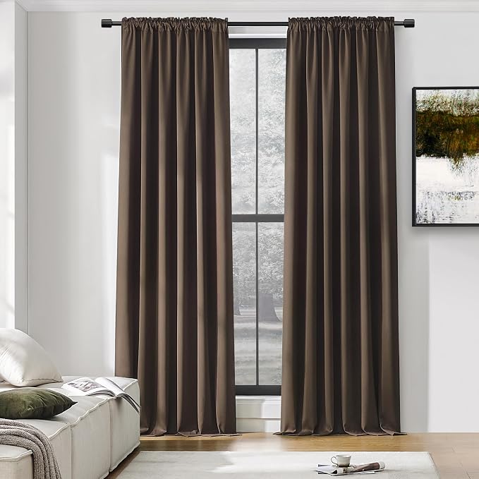 Extra Long 108 inch Length Blackout Curtains by DONREN