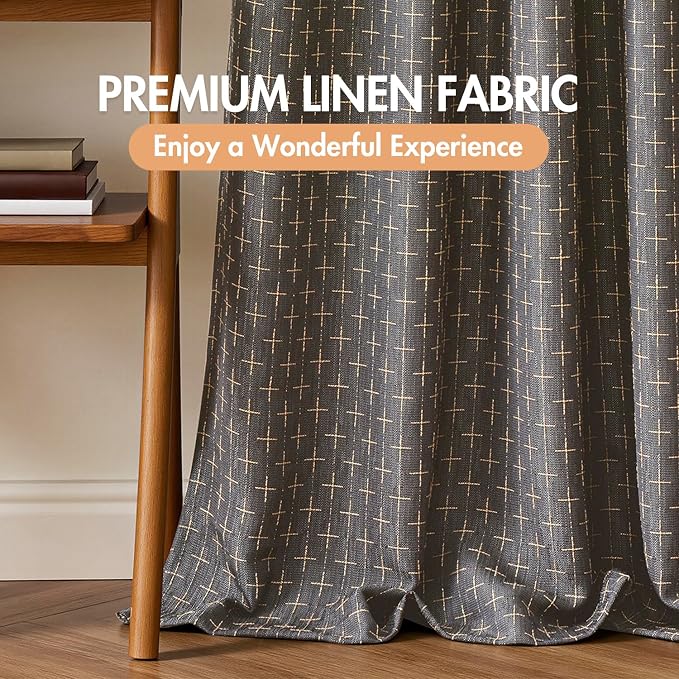 MIULEE 100% Blackout Decorative Linen Curtains - Image 6