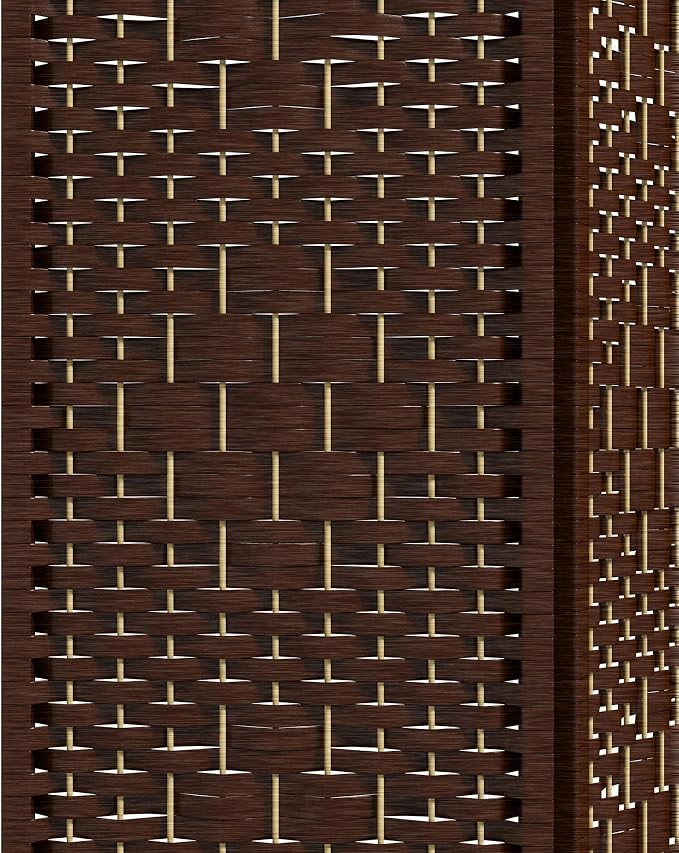 HOMCOM 4 Panel Room Divider, Folding Privacy Screen, Wave Fiber Freestanding - Image 8