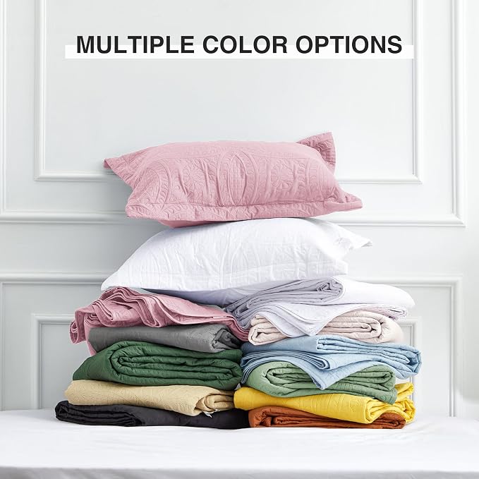 Love's cabin King Size Quilt Set Pink Bedspreads - Image 8