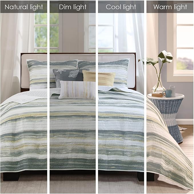 Madison Park Cottage Coastal Quilt Set, Lightweight Bedding Layer - Image 2