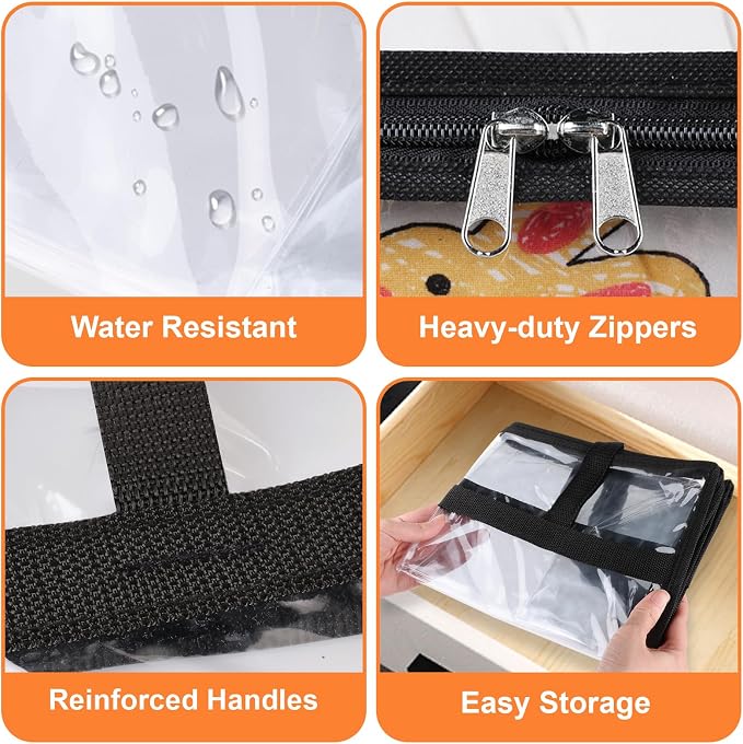 SpaceTrove Clear Storage Bags, foldable waterproof moving bags store comforters - Image 4