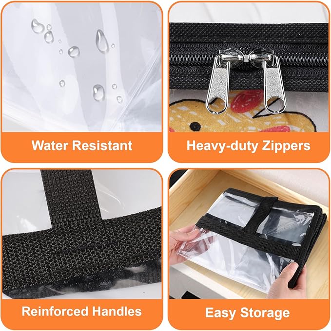 SpaceTrove Clear Storage Bags, foldable waterproof moving bags store comforters - Image 6