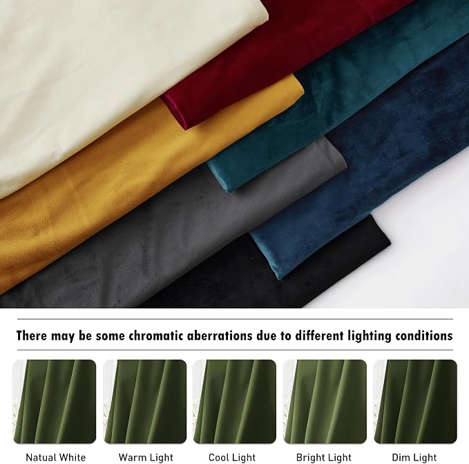RYB HOME Velvet Curtains 108 inches Long, Extra Long High Ceiling Curtains | - Image 7