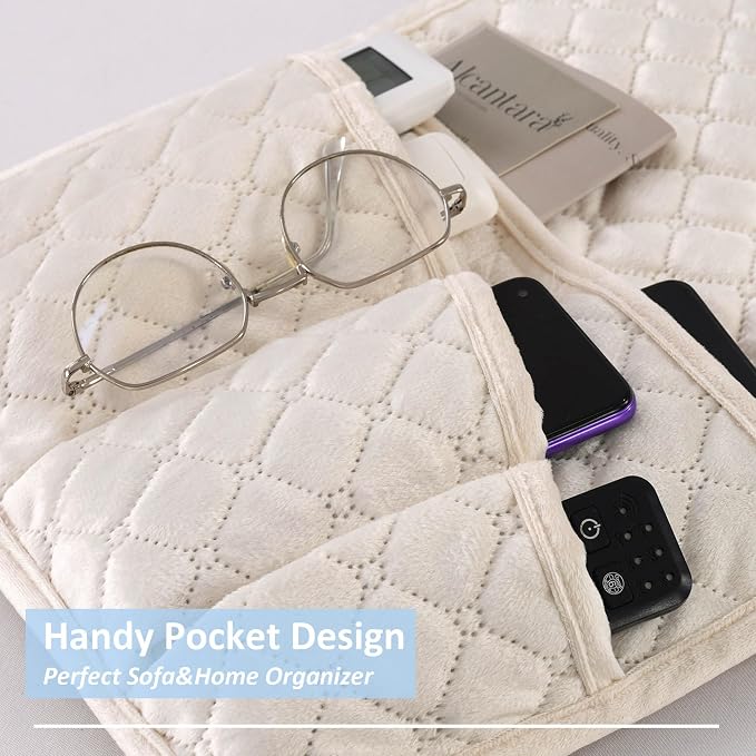 Armchair Caddy for Couch Velvet Remote Control Holder - Image 2