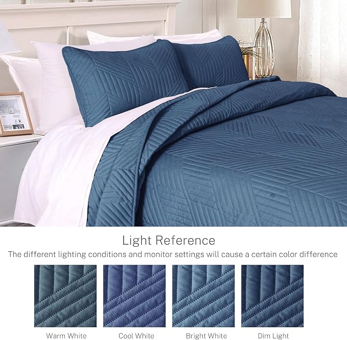 Exclusivo Mezcla Ultrasonic Twin Quilt Bedding Set, Soft Microfiber, Modern - Image 3