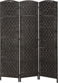 HOMCOM Room Divider 3-Panel, 6FT-Tall Folding Privacy Screen, Coffee | by HOMCOM