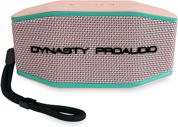 DYNASTY PROAUDIO SB-108 Portable Bluetooth 5.3 Speaker with IPX7 Waterproof, Wireless Stereo Pairing, Enhanced Immersive Bass, Supports for AUX/TF-Card, for Outdoor, Camping and Travel (Pink)