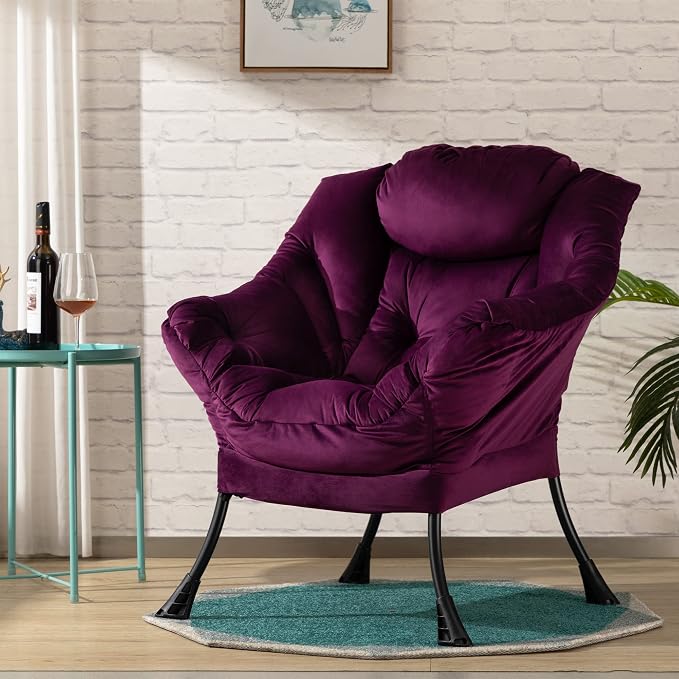 HollyHOME Lazy Chair with Armrest and Side Pocket, Comfy Accent Lounge Chair - Image 9
